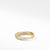 Crossover Micro Pavé Diamond Wedding Band Ring in 18K Yellow Gold, Size 6