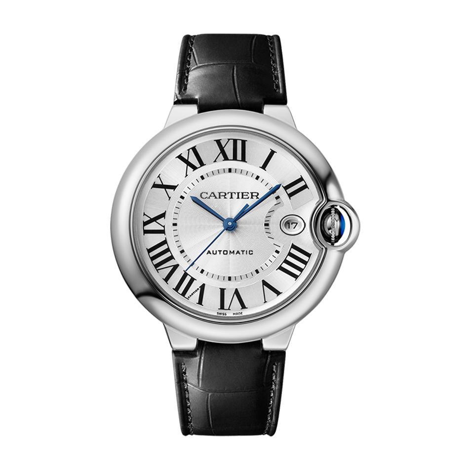 Ballon Bleu De Cartier Watch, Silvered Guilloché Dial