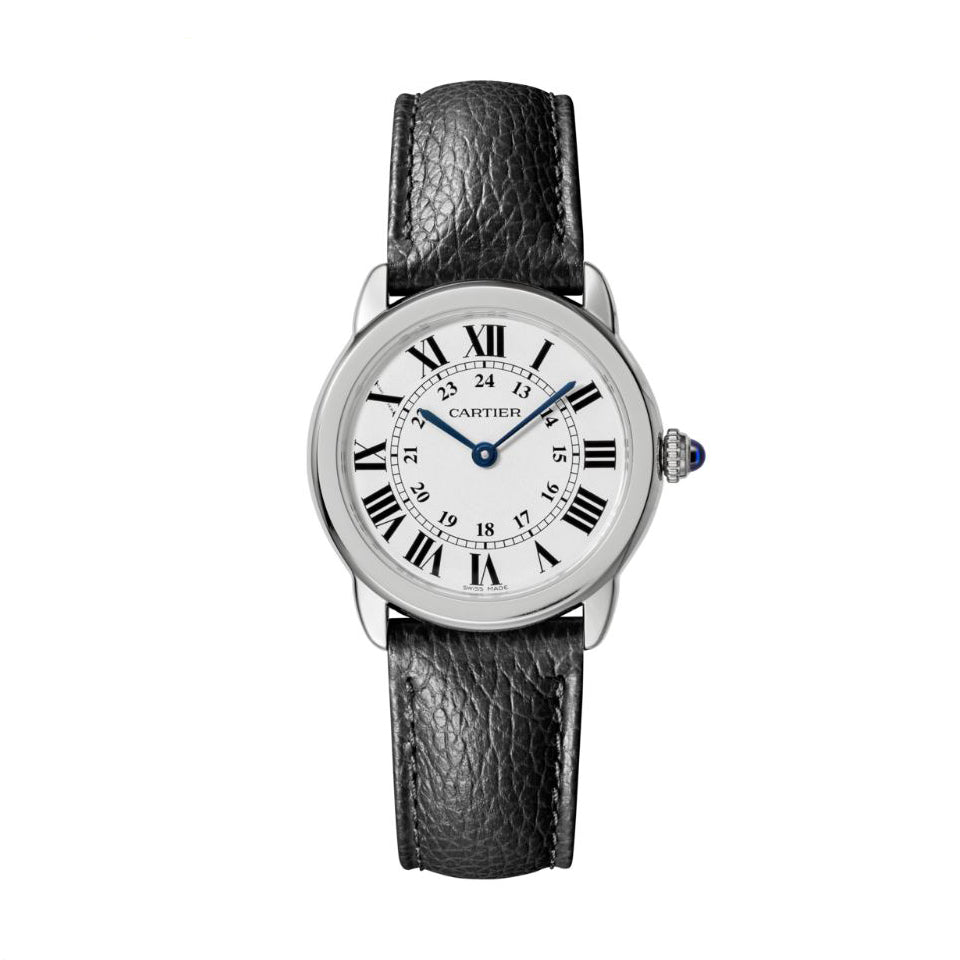 Cartier Ronde Solo 29 mm Steel Leather Interchangeable Strap Watch