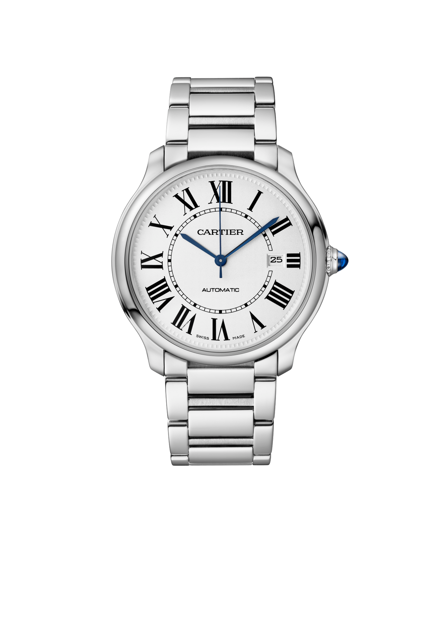 Ronde Must De Cartier Watch with Steel Strap