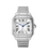 Santos De Cartier Men&#39;s Watch with Silvered Opaline Dial Presented on Steel Bracelet