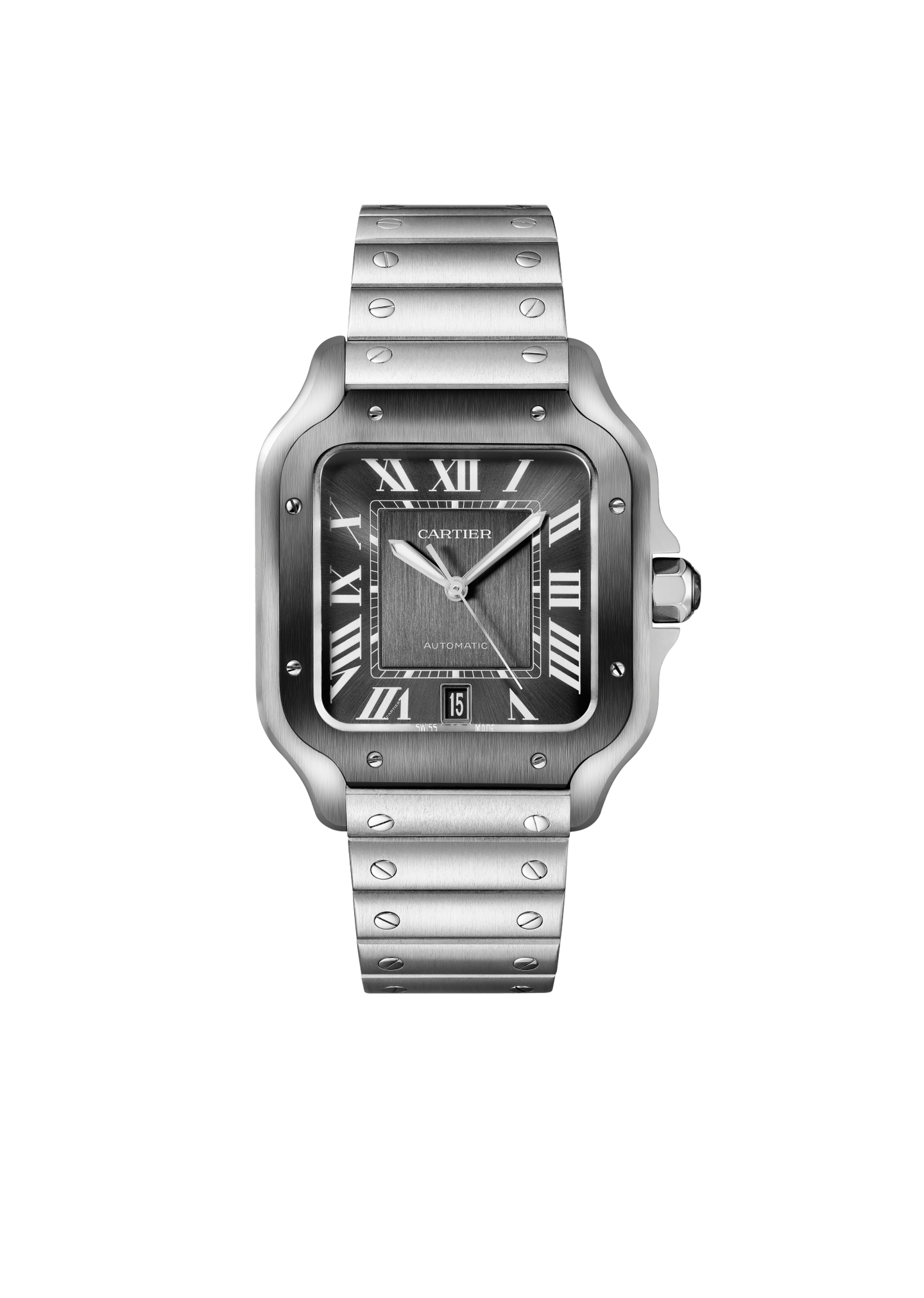 Santos De Cartier Watch with Gray Dial