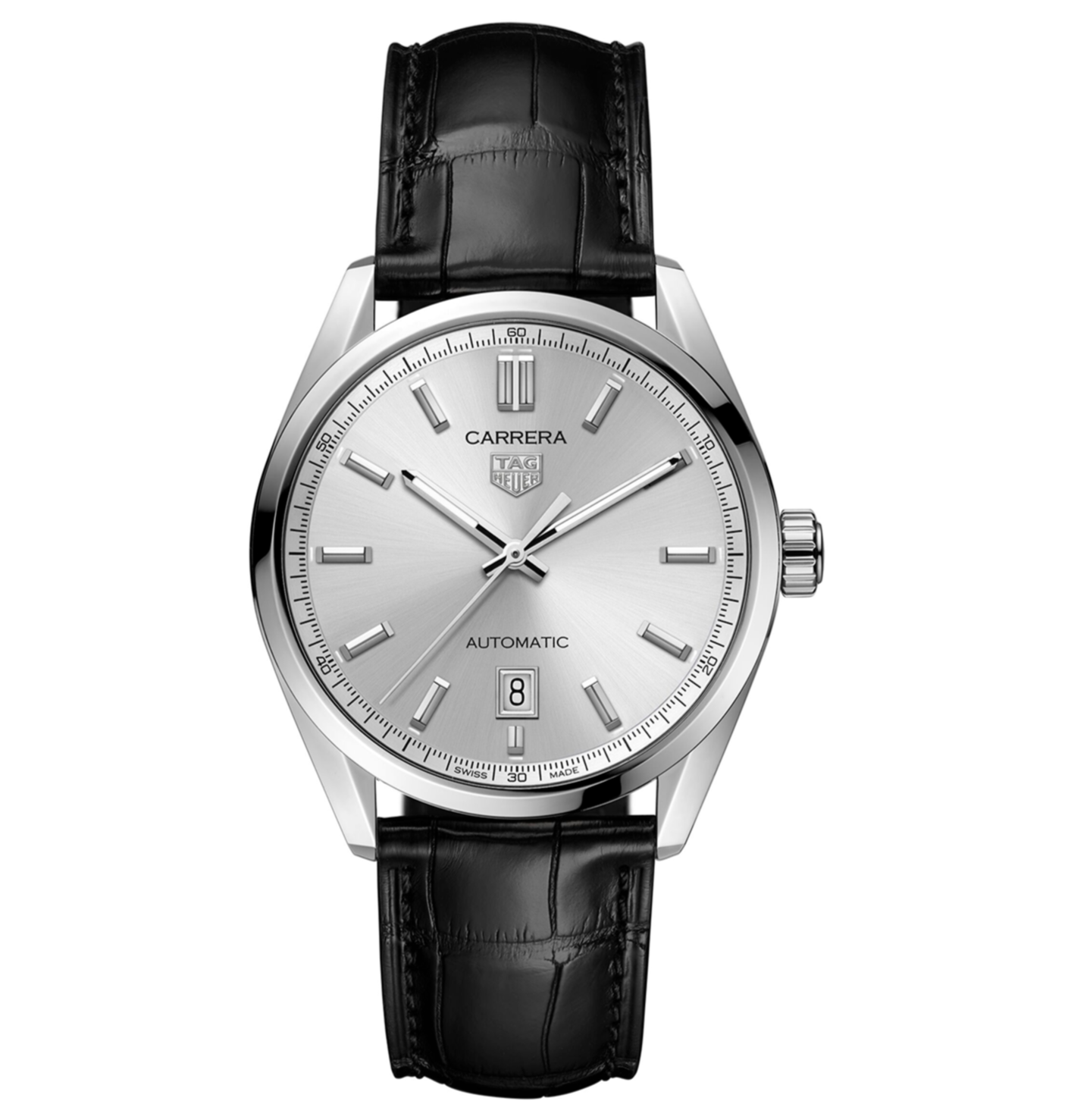 TAG Heuer Carrera Date Watch with Silver Dial