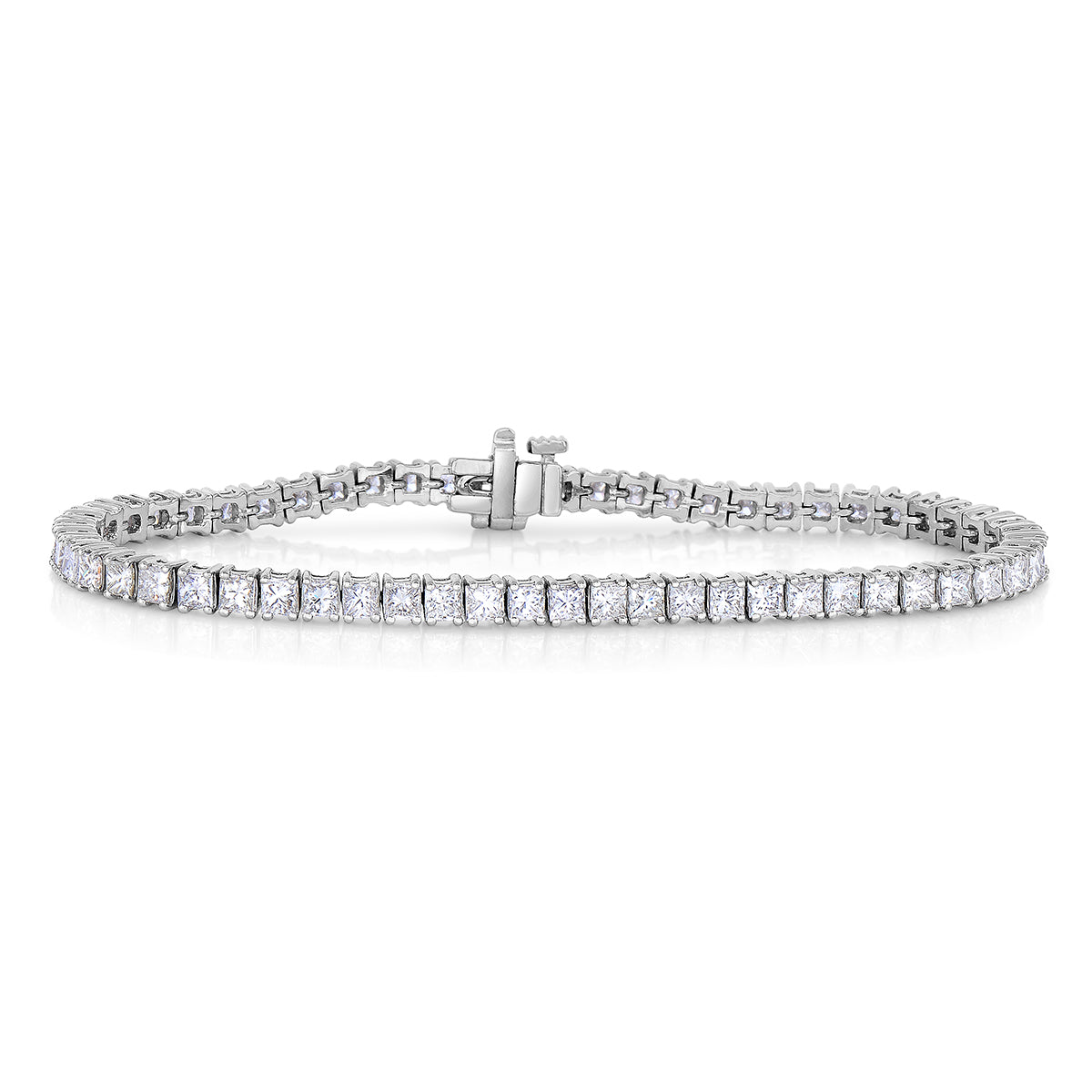 Sabel Collection 18K White Gold Princess Cut Diamond Tennis Bracelet