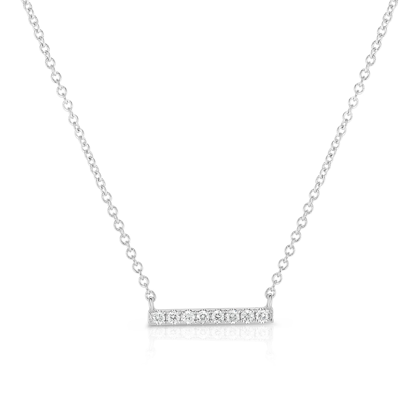 Sabel Collection 14K White Gold Diamond Bar Necklace