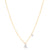 Sabel Collection 14K Yellow and White Gold Diamond Miniature Initial Pendant Necklace