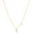 Sabel Collection 14K Yellow and White Gold Diamond Miniature Initial Pendant Necklace