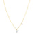 Sabel Collection 14K Yellow and White Gold Diamond Miniature Initial Pendant Necklace