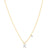 Sabel Collection 14K Yellow and White Gold Diamond Miniature Initial Pendant Necklace