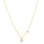 Sabel Collection 14K Yellow and White Gold Diamond Miniature Initial Pendant Necklace