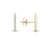 Sabel Collection Round Diamond Bar Earrings in 14K Yellow Gold