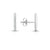 Sabel Collection 14K White Gold Round Diamond Bar Earrings