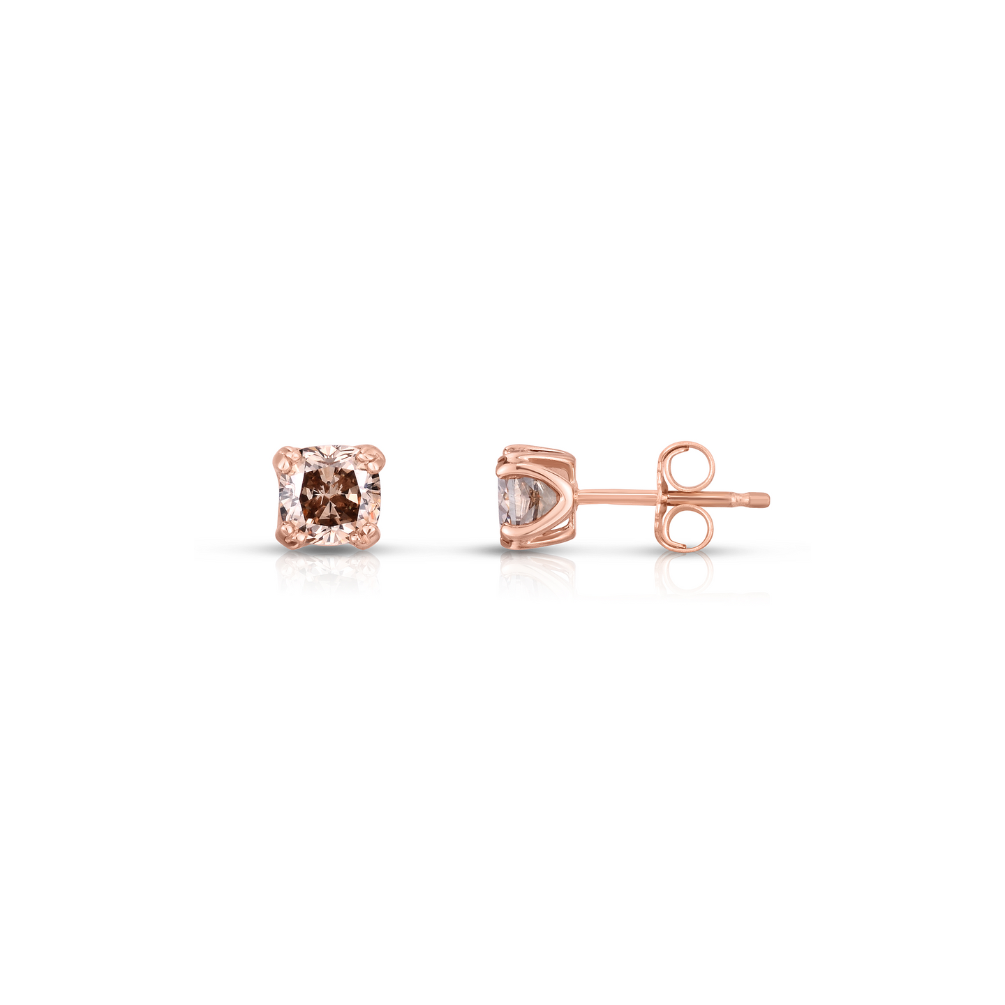 Sabel Collection Rose Gold Diamond Stud Earrings