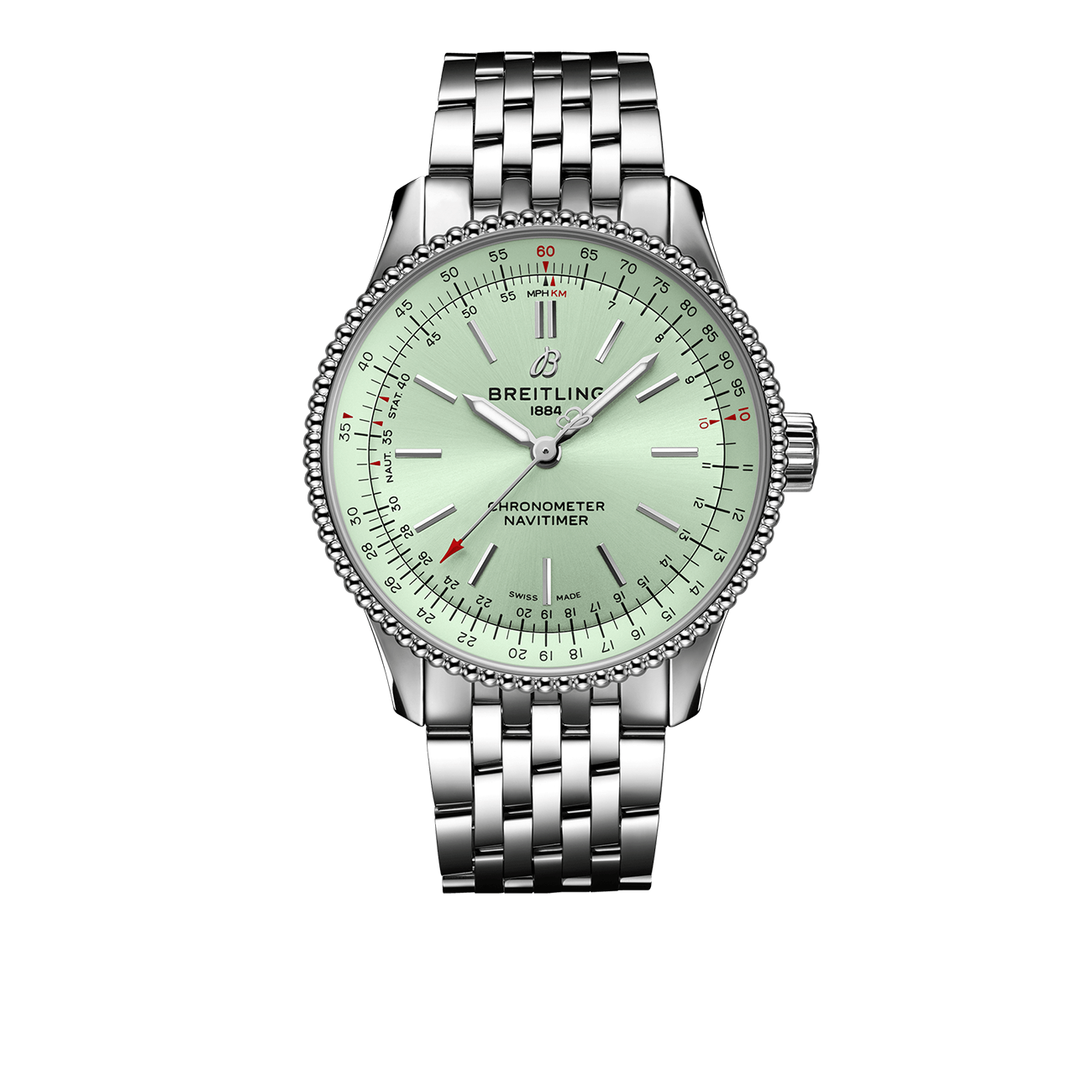 Breitling Navitimer Watch with Stainless Steel Strap, 35mm