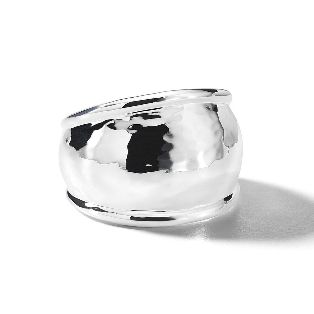 IPPOLITA Classico Sterling Silver Crinkle Hammered Dome Ring
