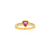 Sabel Collection Pink Sapphire Ring with Diamonds in 14k Yellow Gold