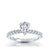 The Studio Collection Pear Cut Center Diamond and Diamond Shank Engagement Ring