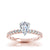 The Studio Collection Pear Cut Center Diamond and Diamond Shank Engagement Ring