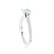 The Studio Collection Cushion Center Prong-Set Diamond and Diamond Pavé Shank Engagement Ring