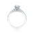The Studio Collection Cushion Center Prong-Set Diamond and Diamond Pavé Shank Engagement Ring