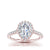 The Studio Collection Pear Center Diamond and Halo Engagement Ring