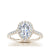 The Studio Collection Pear Center Diamond and Halo Engagement Ring