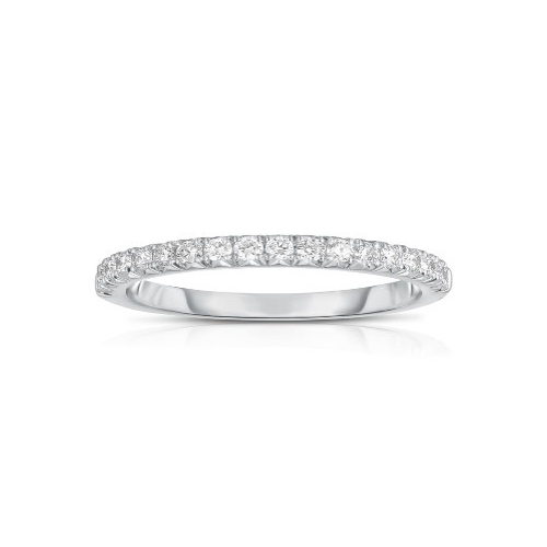 Fink's Half Way Diamond Band in 14K White Gold