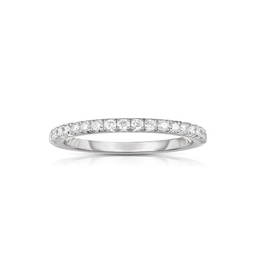 Fink's Half Way Diamond Band in 14K White Gold