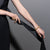 18K Yellow Gold Diamond Kissing Ring on Female Model
