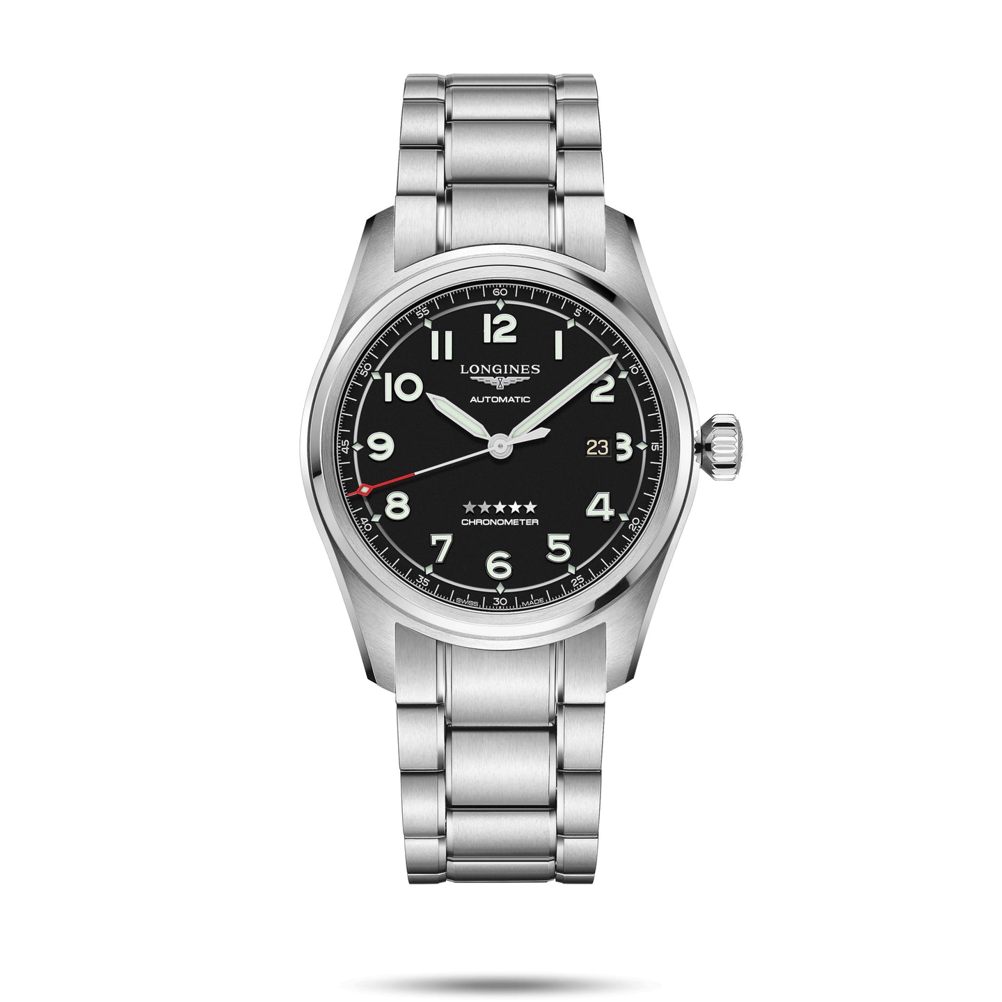 Longines Spirit Prestige Collection 42mm Black Dial Interchangable Strap Gent's Watch