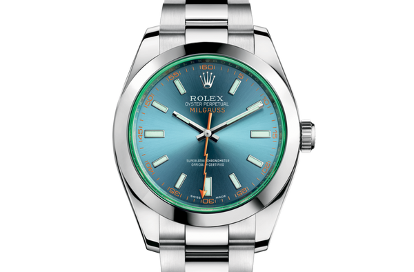 Milgauss Oyster, 40mm, Oystersteel, Z-Blue Dial Front Facing