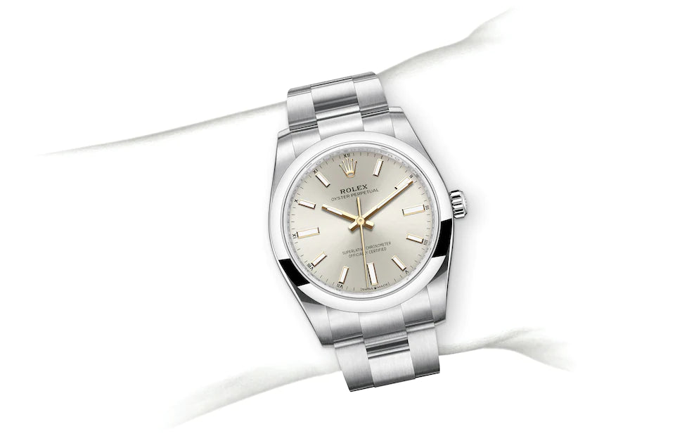 Rolex Oyster Perpetual 34 in Oystersteel - M124200-0001 at Fink's Jewelers