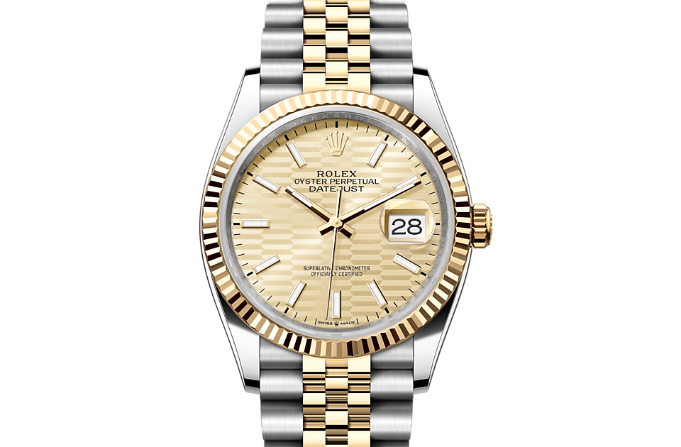 Datejust 36, Oyster, 36 mm, Oystersteel and yellow gold Front Facing