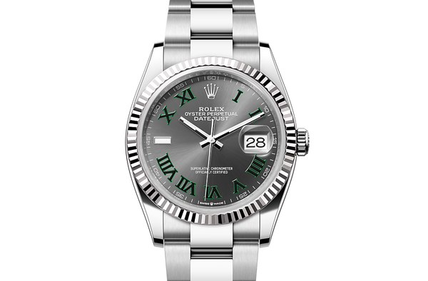 Datejust 36, Oyster, 36 mm, Oystersteel and white gold Front Facing