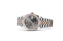 Datejust 36, Oyster, 36 mm, Oystersteel, Everose gold and diamonds Laying Down