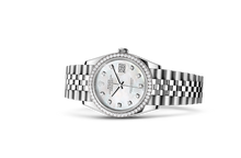 Datejust 36, Oyster, 36 mm, Oystersteel, white gold and diamonds Laying Down