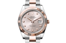 Load image into Gallery viewer, Datejust 41, Oyster, 41 mm, Oystersteel and Everose gold Front Facing