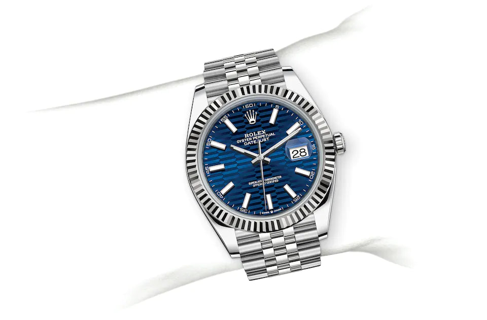 Rolex Datejust 41 in Oystersteel and White Gold - M126334-0032 at Fink's Jewelers
