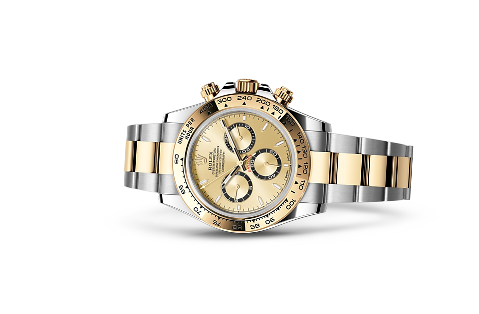 Cosmograph Daytona, Oyster, 40 mm, Oystersteel and yellow gold Laying Down