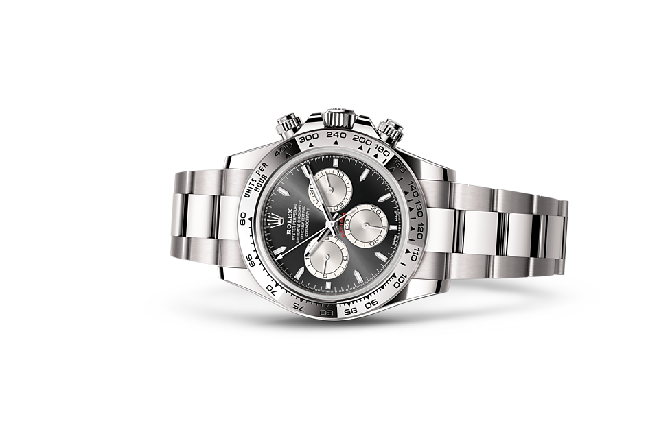 Cosmograph Daytona, Oyster, 40 mm, white gold Laying Down