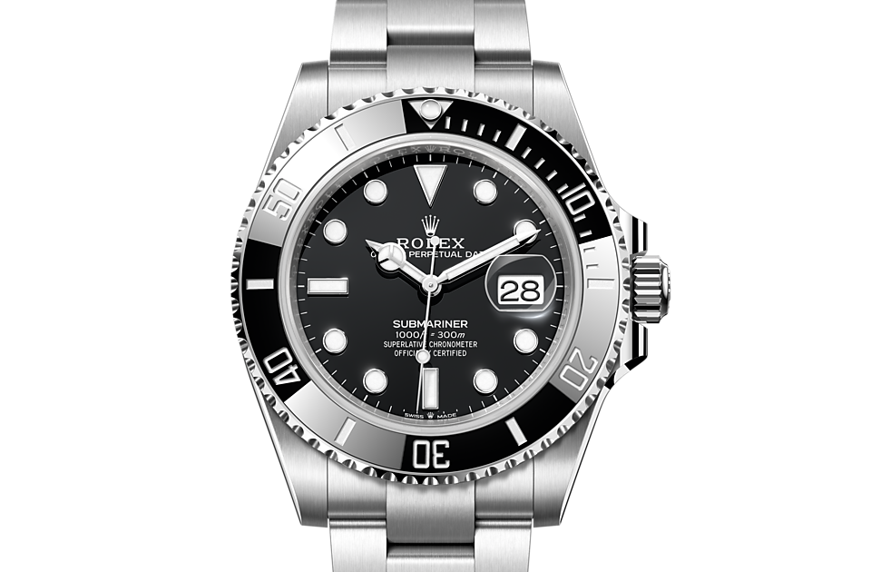 Submariner Date, Oyster, 41 mm, Oystersteel Front Facing