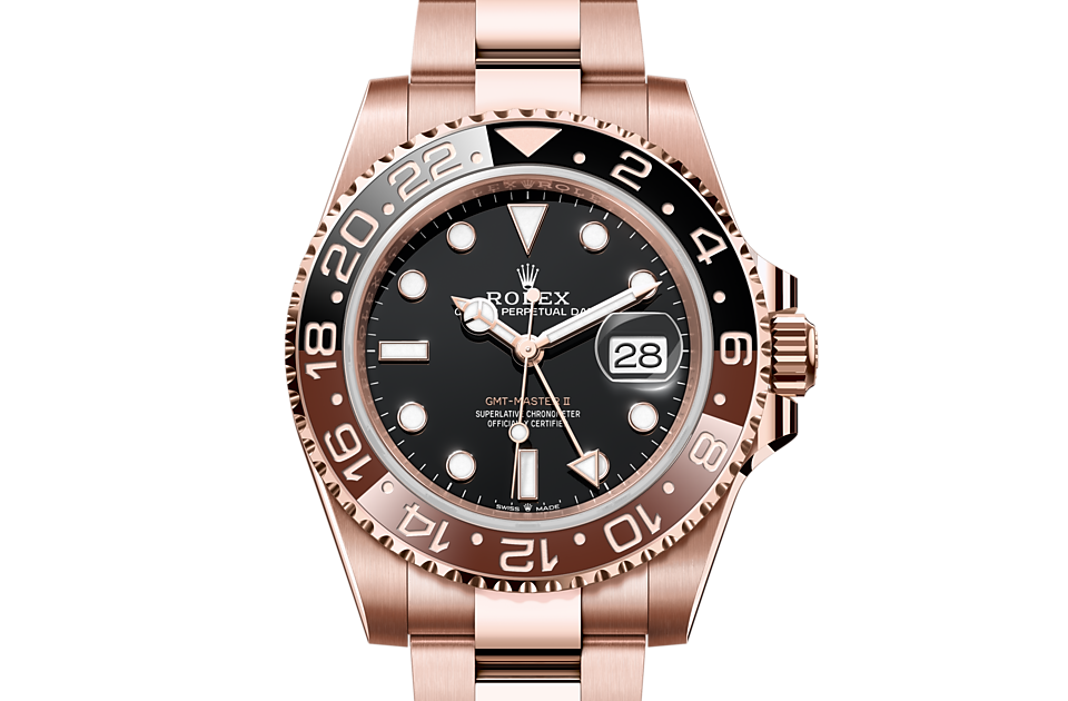 GMT-Master II, Oyster, 40 mm, Everose gold Front Facing