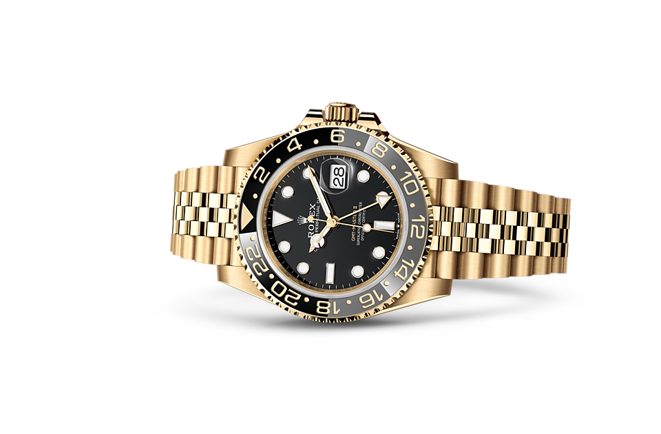 GMT-Master II, Oyster, 40 mm, yellow gold Laying Down