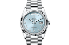 Day-Date 36, Oyster, 36 mm, platinum Front Facing