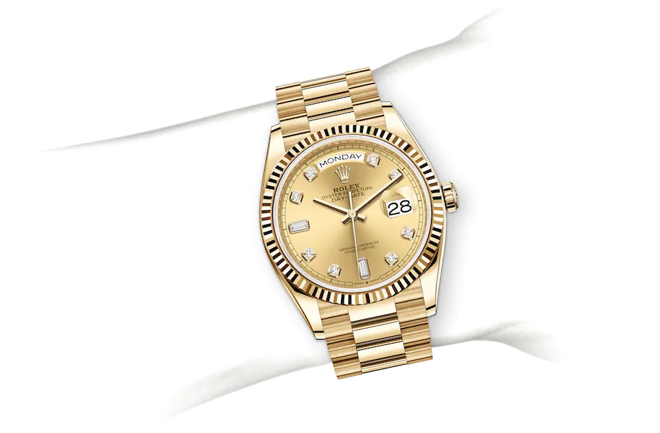 Rolex Day-Date 36 in Yellow Gold - M128238-0008 at Fink's Jewelers