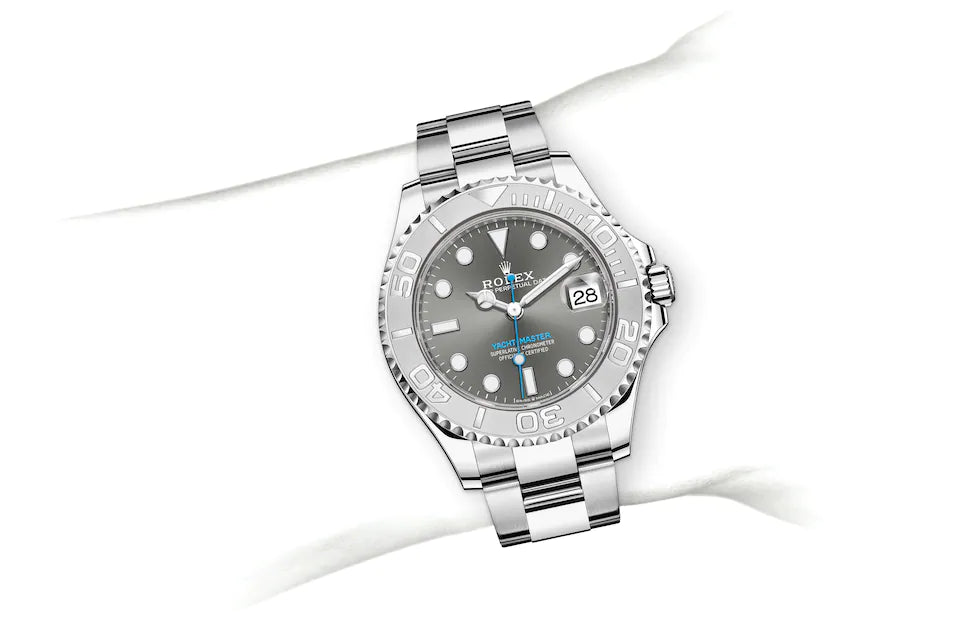Rolex Yacht-Master 37 in Oystersteel and Platinum - M268622-0002 at Fink's Jewelers
