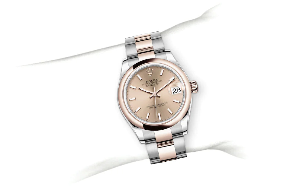 Rolex Datejust 31 in Oystersteel and Everose Gold - M278241-0009 at Fink's Jewelers