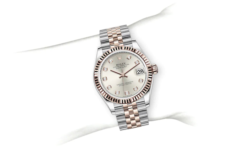Rolex Datejust 31 in Oystersteel and Everose Gold - M278271-0016 at Fink's Jewelers