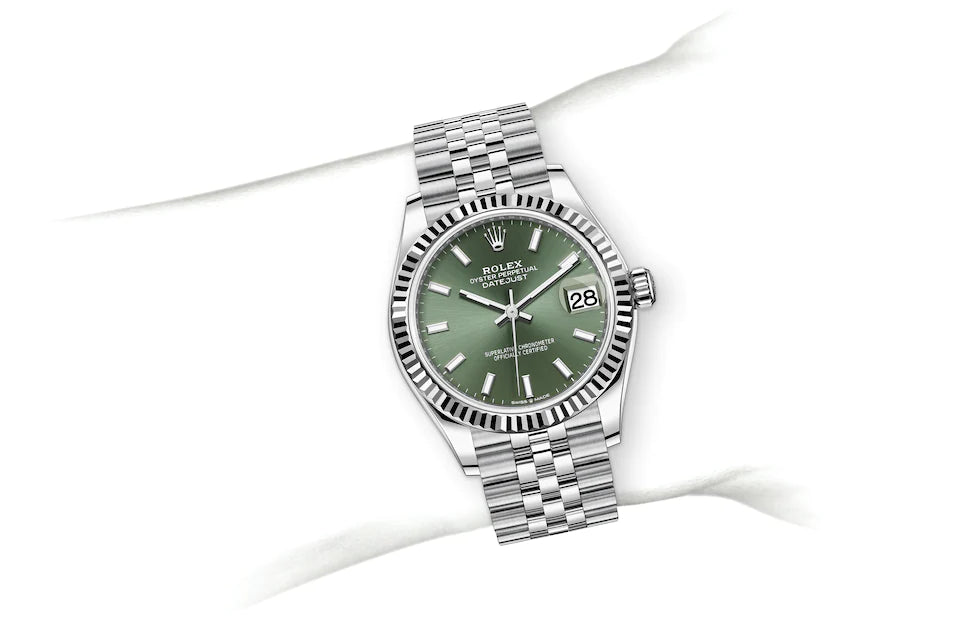 Rolex Datejust 31 in Oystersteel and White Gold - M278274-0018 at Fink's Jewelers