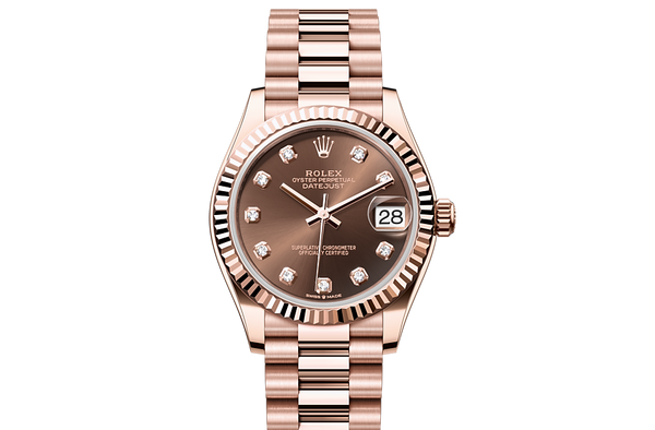 Datejust 31, Oyster, 31 mm, Everose gold Front Facing